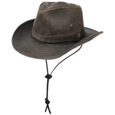 Diaz outdoor western hat for men - chinstrap and flexible brim - Cowboy hat factor 40+ UV protectio