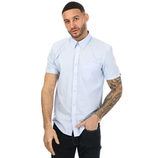 Men's Short Sleeve Oxford Shirt in Blue