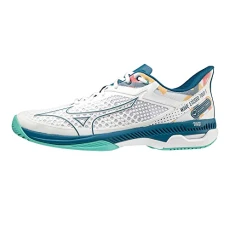 Men's Wave Exceed Tour 5 cc Tennis Shoes, White Moroccan Blue Turquoise, 8.5 UK