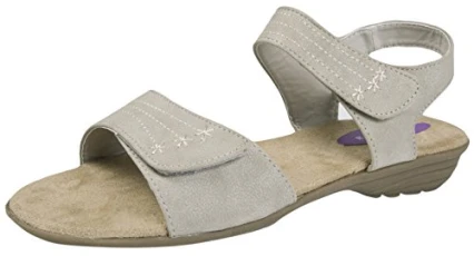 Womens Wide Fit Comfort Sandals Grey 3 UK