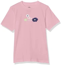 Girls' Flower Printed Tee, True Pink, X-Large