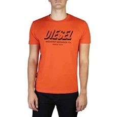 Mens Service Short Sleeve Crew Neck Tee T-Shirt Orange 3BI M