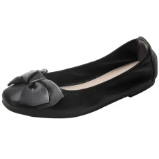 Women's Slip On Ballet Flats Round Toe Loafers Pumps Ballerina Walking Shoes Black 7.5 UK