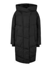 Women's Nmnew Tally L/S Long Jacket Noos Quilted Coat, Black, M