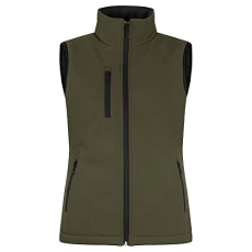 Womens/Ladies Softshell Panels Gilet (M) (Fog Green)