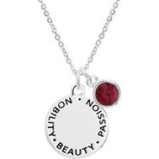 July Birthstone Necklace - Silver