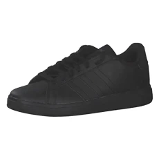 Mixte Enfant Grand Court Lifestyle Tennis Lace-up Sneakers , core Noir/core Noir/Gris six, 3 UK