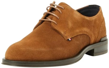 Men Derby Shoes Suede, Brown (Coconut Grove), 41