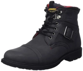 Bestseller A/S Men's Jfwchichester Boat PU lace-up Ankle Boots, Charcoal, 9.5 UK