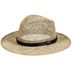 Traveller sea grass hat for women & men | sun hat made of 100% sea grass | summer hat with ve