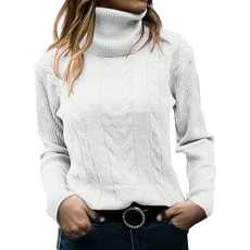 Women's Crew Neck Oversize Sweater Women Fashion Loose Knit Sweater Lapel Long Sleeve Pullover Sweat