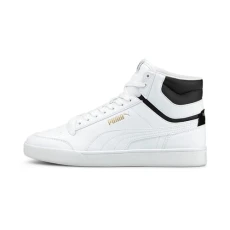 Unisex Shuffle MID Sneaker, White White Black Team Gold, 8.5 UK