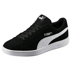 Unisex Puma Smash v2 Sneakers, Puma Black-Puma White-Puma Silver, 9.5 UK