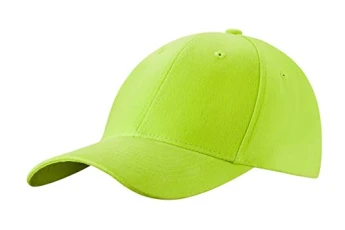 Men Women 100% Baseball Cap Polo Style Classic Sports Casual Plain Sun Hat Hats Brass (Neon Green)