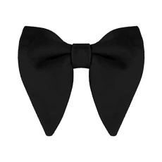 Solid Pre-tied Bow Ties for Women Men Formal Party Prom Bowties Velvet Black One Size