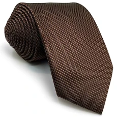 Shlax&Wing Slim Mens Neckties Skinny Tie Solid Brown Business Silk 2.36"