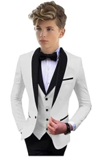 Shawl Lapel Formal Suit for Boys 3 PC Jacket Vest Pants Boys Party Suit Wedding Tuxedos Kids Suit Wh