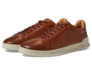 Heritage Court II Leather Sneaker, Brown, 12 UK