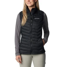 Women's Powder Pass Vest Puffer Vest Body Warmer, Black, Size L