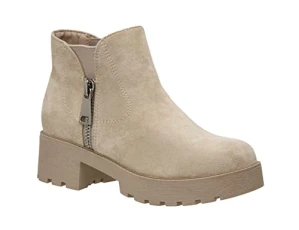 Dunes Women's Pike Slip on Boot, Taupe Suede, 7 UK