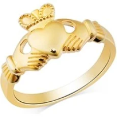 Gold Claddagh Ring - Ring Size 52 Gold