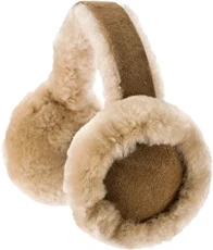 Ladies Full Sheepskin Ear Muffs with Gift Box - Chestnut