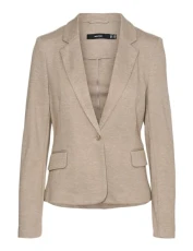 Women's Vmjulia Ls Blazer Dnm Noos, Silver Mink/Detail: Melange, 6 UK