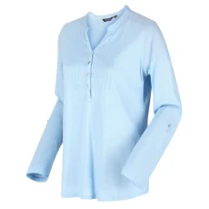 Womens Fflur Long Sleeve Shirt Top Blue Skies S