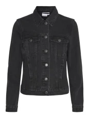 Women's Vmzorica Ls Jacket Mix Noos, Black Denim, M