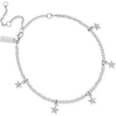 Silver Cute Stars Anklet - Adjustable