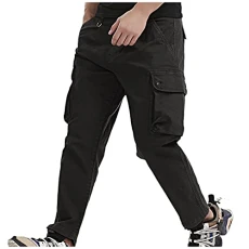 Cargo Trousers Men's Cotton Jogging Bottoms Baggy Work Trousers Breathable Sports Trousers Waterproo