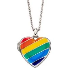 Bryony Rainbow Enamel Locket