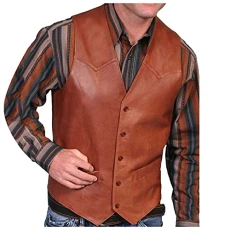 Suit vest for men, traditional vest for men, leather, business vest with V-neck, suit gilet plain jacket, slim fit blazer vest, faux leather men's vest, stretch leisure vest, brown, 4XL