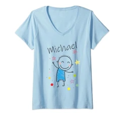 Womens Michael V-Neck T-Shirt