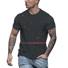 Mens T Shirt Men Summer Outdoor Printed Short Sleeve T Shirt Crew Neck Casual Top Lady Tee (2-Watermelon Red, 5XL) Polo Shirts for Men Adult Long Sleeve Hawaiian Shirts for Men Short Sleeve Tops