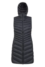 Florence Womens Long Padded Gilet - Water-resistant Sleeveless Jacket with Microfibre Insulation & S