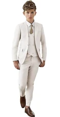 Peak Lapel Suit for Boys Slim Fit Blazer Vest Pants Boys Party Suit Boys Formal Suit Child Wedding T