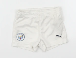 Boys White   Cropped Leggings Size 6-9 Months  - Manchester City