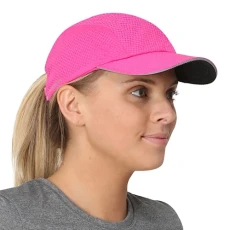 Women's Race Day Performance Running Cap, Lightweight & Quick Drying Mesh Sports Hat with Reflective