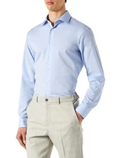 men's business shirt - shaped fit - non-iron - Kent collar - long sleeve - 100% cotton