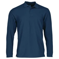 Men's Premium Long Sleeve Polo Shirt, Navy, X-Large