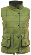 Womens Abby Tweed Gilet Quilted Waistcoat Bodywarmer - Purple