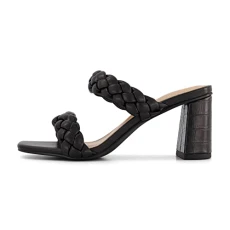 Dunes + CUSHIONAIRE Technology Women's Iris braided Heel Sandal +Memory Foam and Wide Widths Availab