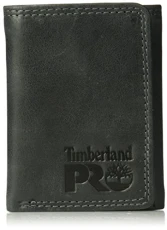 PRO mens Leather Rfid Trifold With Id Window Wallet, Black/Brandy, One Size UK