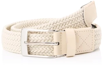 Men's Jactheo Woven Belt Braided, White, 90