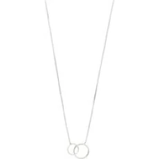 Silver Vivane Interlocking Necklace & Earstuds Gift Set - Silver