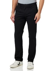 Men Denton Chino 1985 Pima Cotton Trousers, Black (Black), 36W / 30L