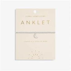 Silver Moon Anklet - Silver