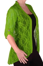 - Emily Ladies Elegant Lace Cardi Womens Plus Size Cardigan Size Jade Size 16