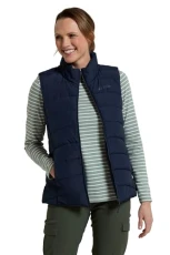 Opal Womens Padded Gilet - Lightweight Ladies Body Warmer, Water Resistant Sleeveless Jacket with Fr